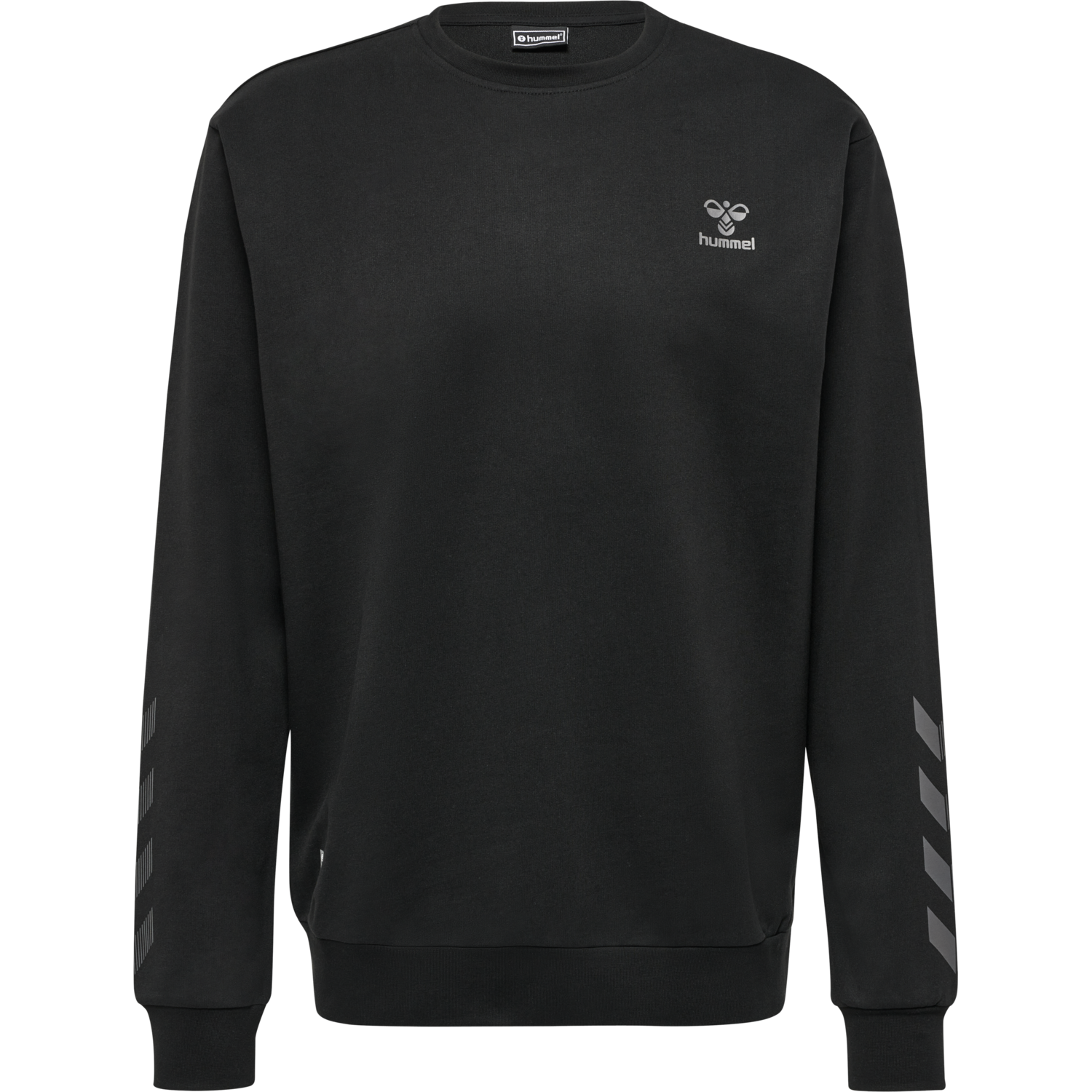 hmlOFFGRID COTTON SWEATSHIRT, JET BLACK/FORGED IRON, packshot