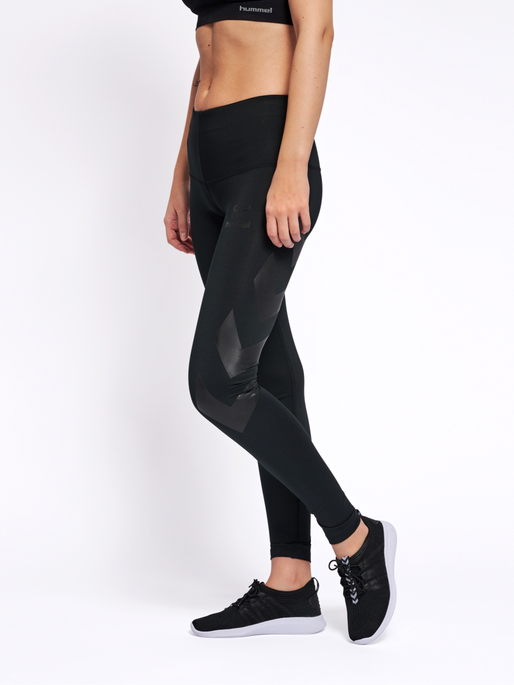 hmlPARIS HIGH WAIST TIGHTS, BLACK, model