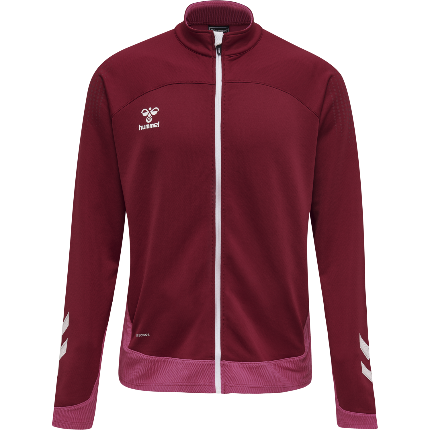 hmlLEAD POLY ZIP JACKET, BIKING RED, packshot