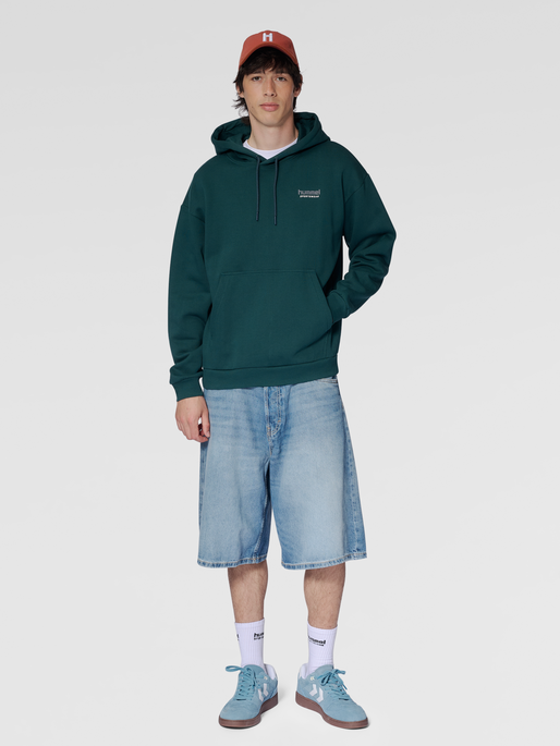 hmlLOOSE HOODIE SPORTSWEAR, PONDEROSA PINE, model