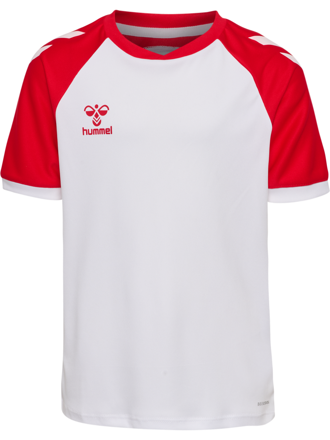 hmlMATCH LEAGUE JERSEY S/S KIDS, WHITE/TRUE RED, packshot