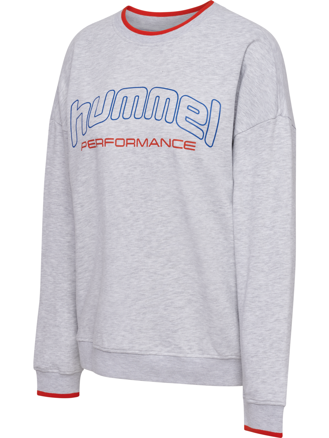 hmlFAST OVERSIZED CREW, LIGHT GREY MELANGE, packshot