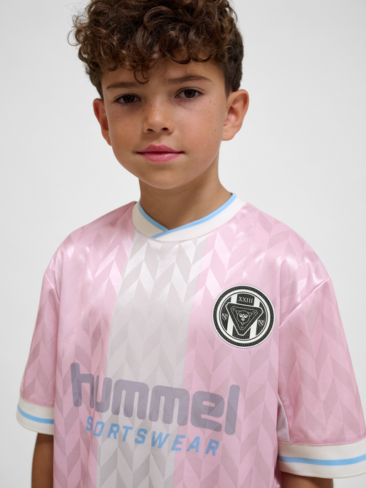 hmlJR LOOSE FB JERSEY S/S, WINSOME ORCHID, model