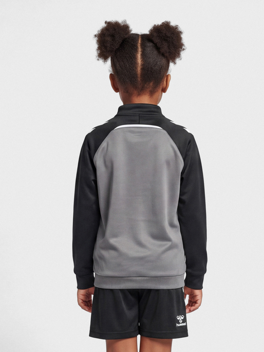 hmlLEAD 2.0 TRACK ZIP JACKET KIDS, STEEL GRAY/ASPHALT, model
