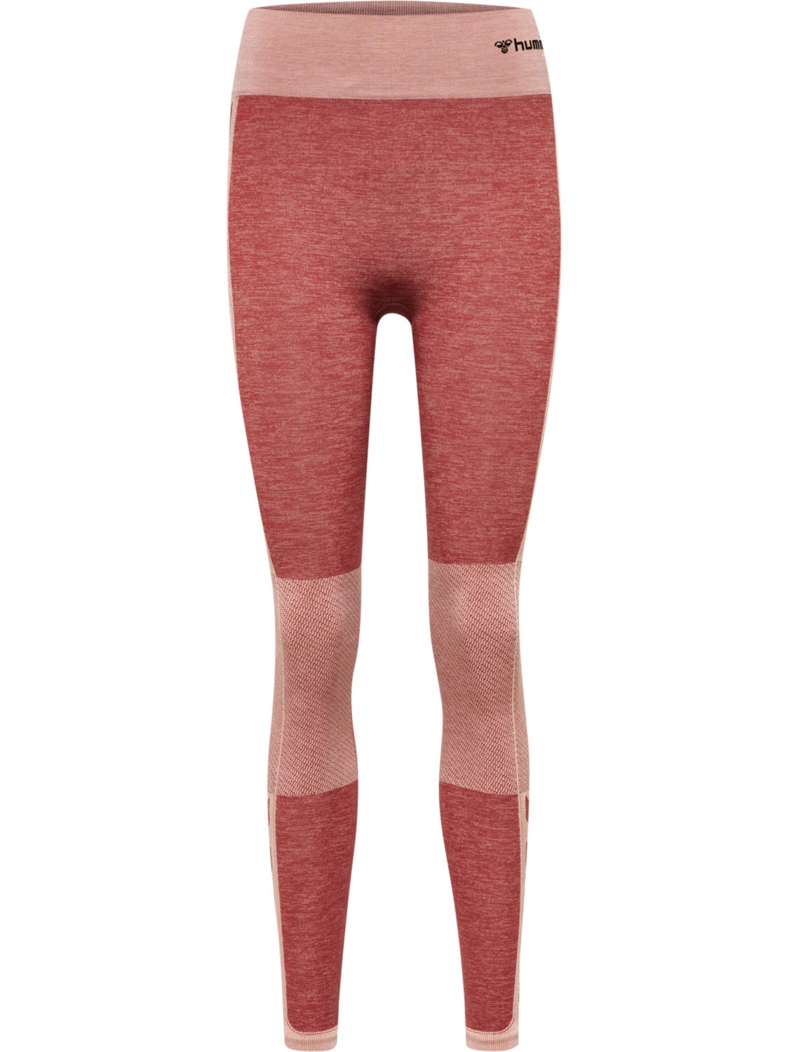 hmlCLEA SEAMLESS MID WAIST TIGHTS, WITHERED ROSE/ROSE TAN MELANGE, packshot