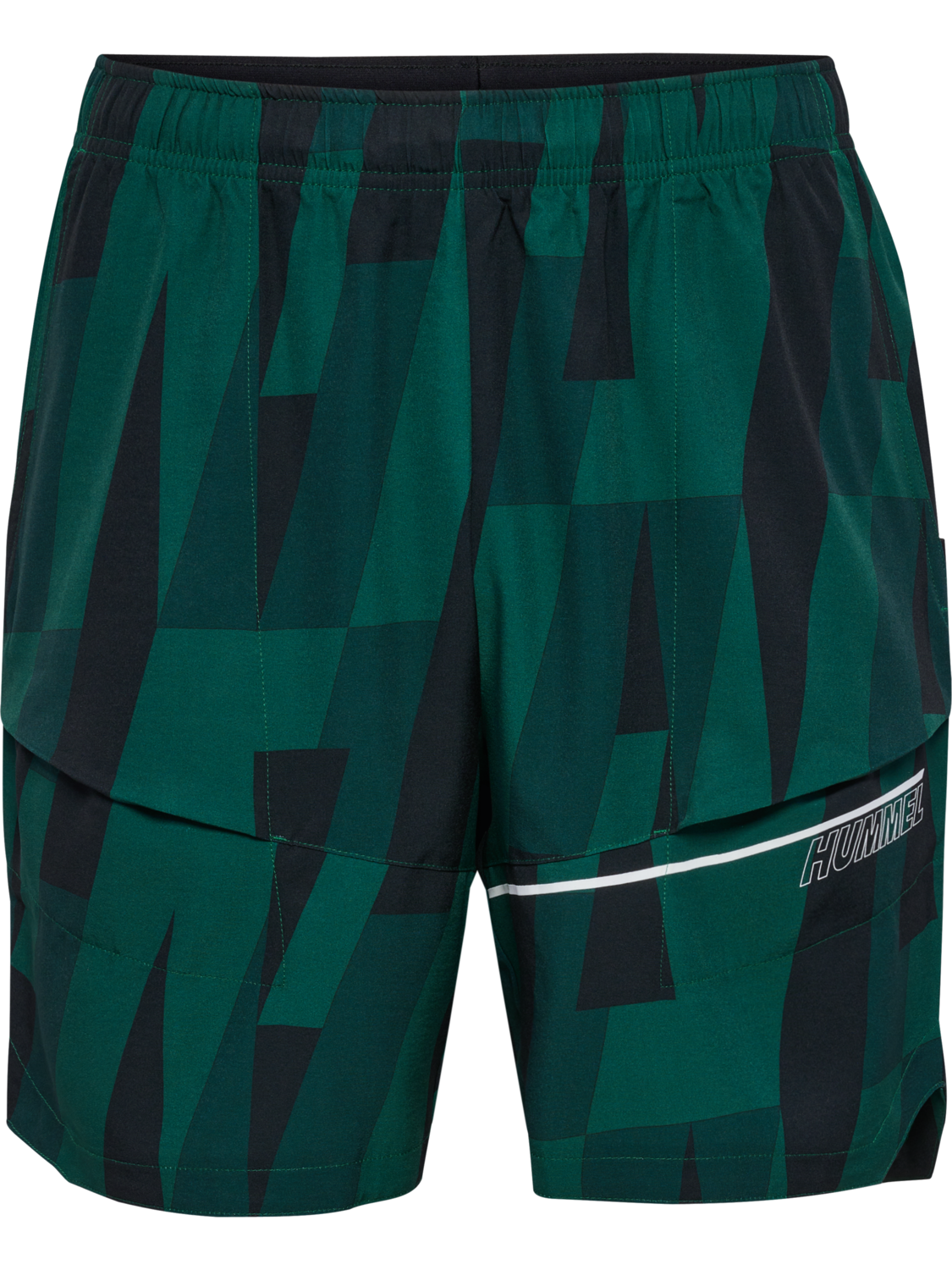 hmlCOURT AOP POCKET SHORTS, RAIN FOREST, packshot