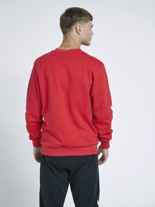 hmlLGC GRAHAM SWEATSHIRT, TRUE RED, model