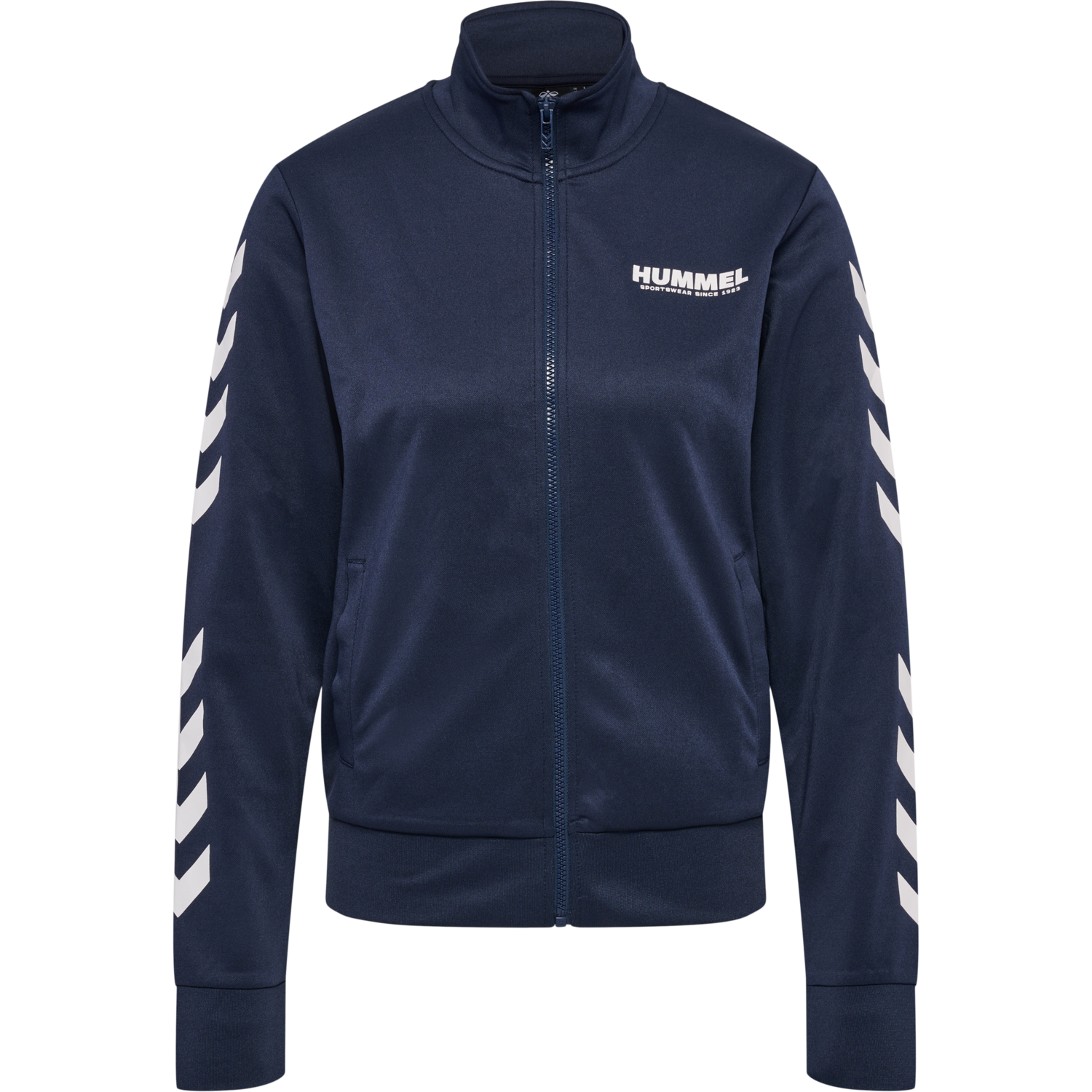 hmlLEGACY POLY WOMAN ZIP JACKET, BLUE NIGHTS, packshot