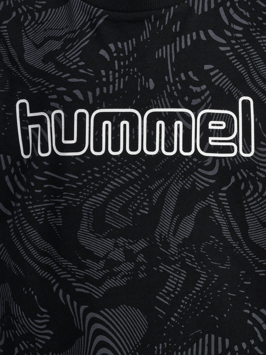 hmlJR AOP LOGO T-SHIRT, BLACK, packshot