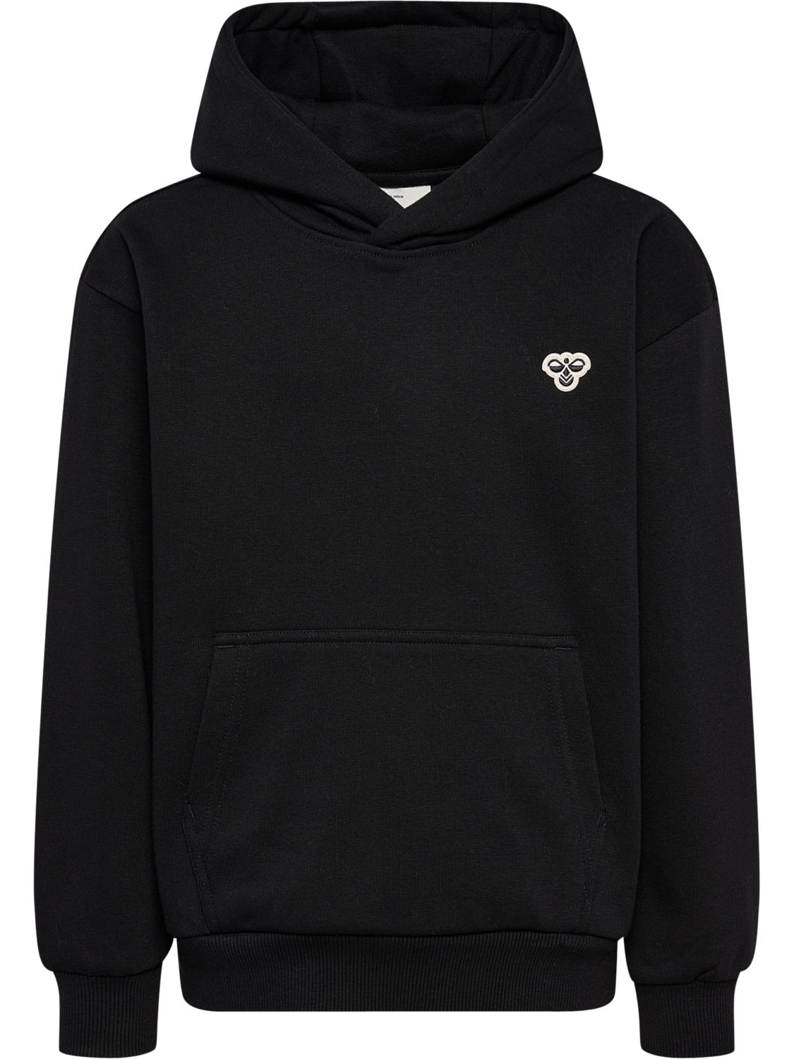 hmlJR LOOSE HOODIE BEE, BLACK, packshot