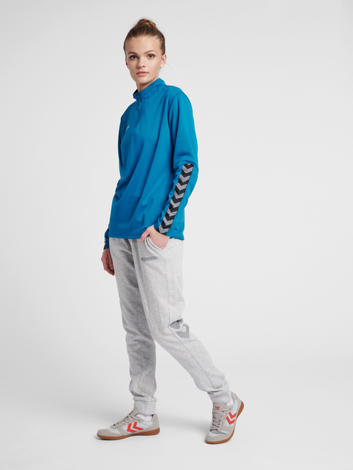 hmlAUTHENTIC HALF ZIP SWEATSHIRT WO, CELESTIAL, model