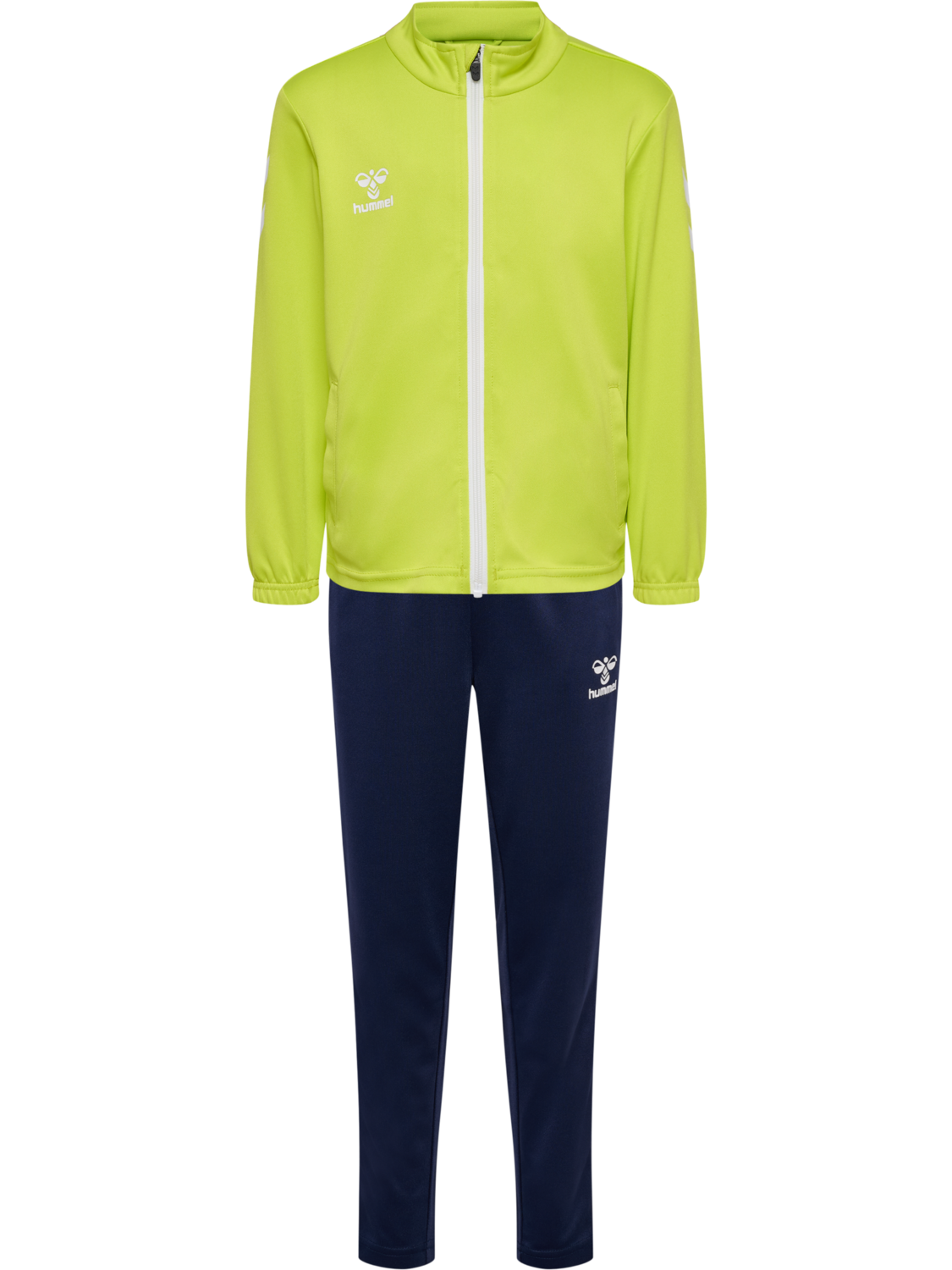 hmlLOGO SUIT KIDS, LIME PUNCH/MARINE, packshot