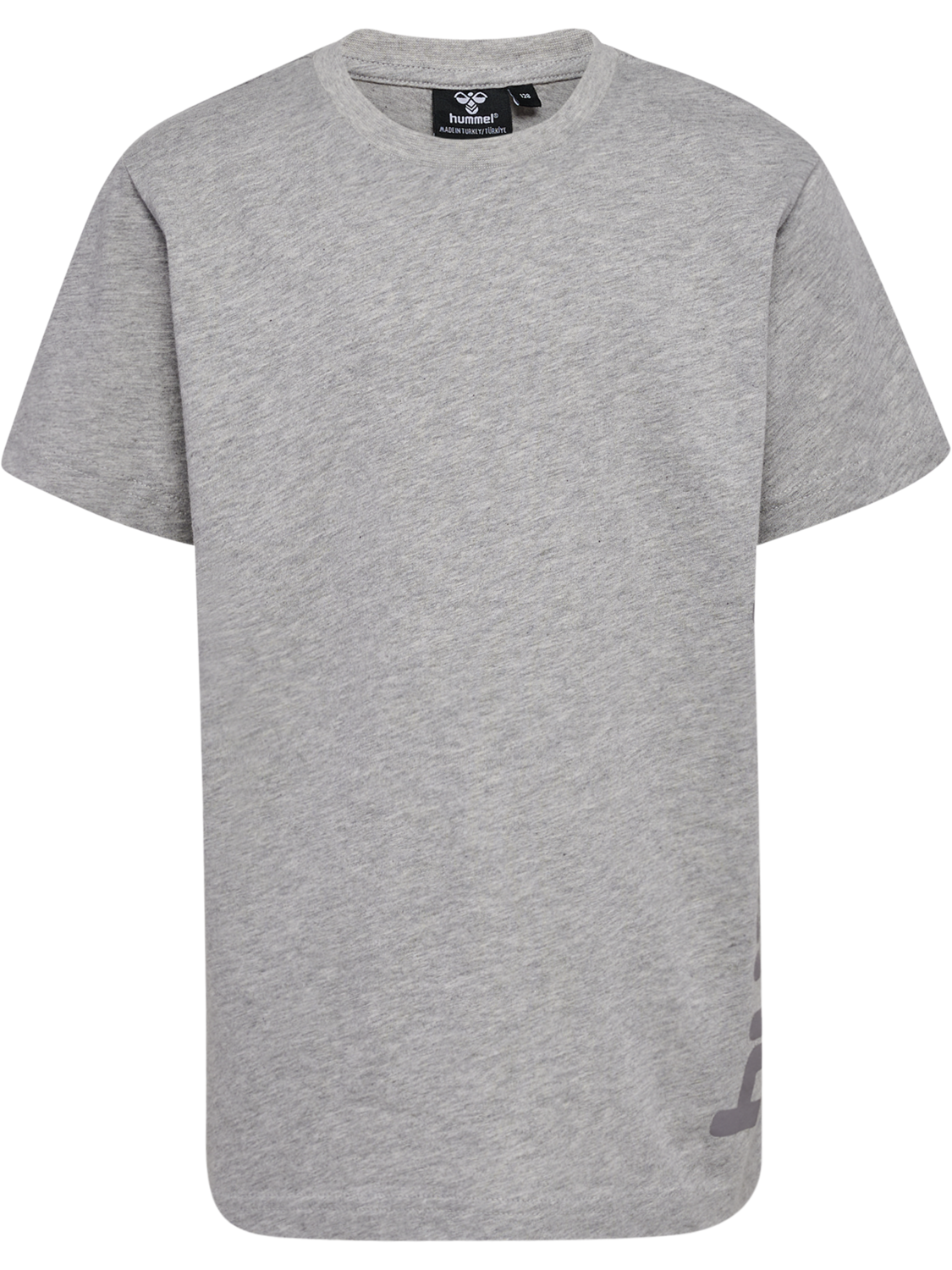hmlPRINT T-SHIRT S/S, GREY MELANGE, packshot