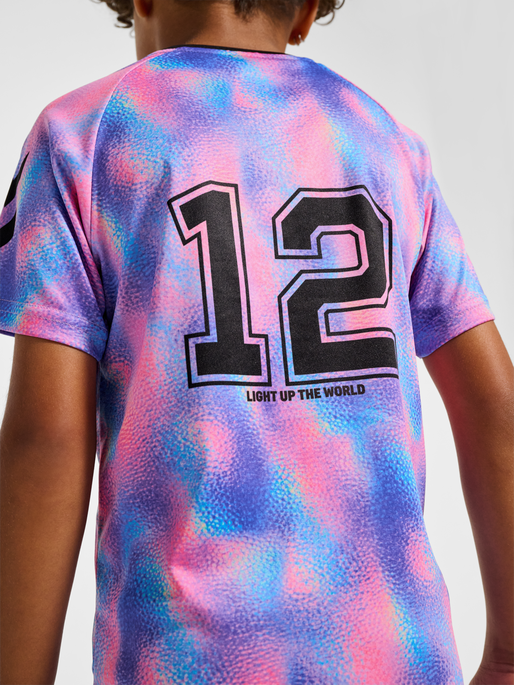 hmlSHIMMER T-SHIRT S/S, CHATEAU ROSE, model