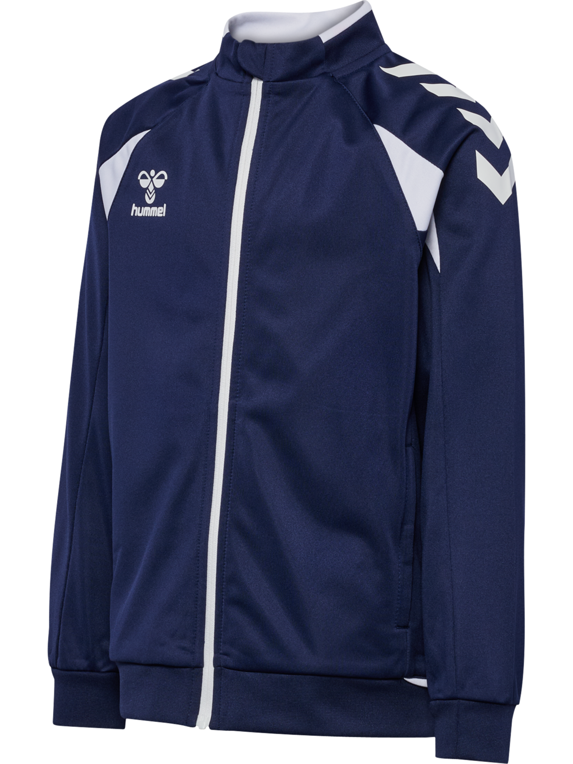 hmlCORE 2.0 TRACK ZIP JACKET KIDS, MARINE/WHITE, packshot