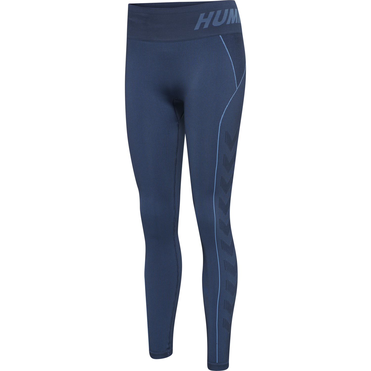 hmlTE CHRISTEL SEAMLESS MW TIGHTS, MARINA/INSIGNIA BLUE MELANGE, packshot