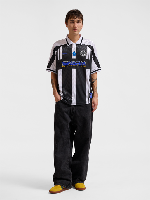 hmlLOOSE SOCCER JERSEY GAMBA, WHITE, model