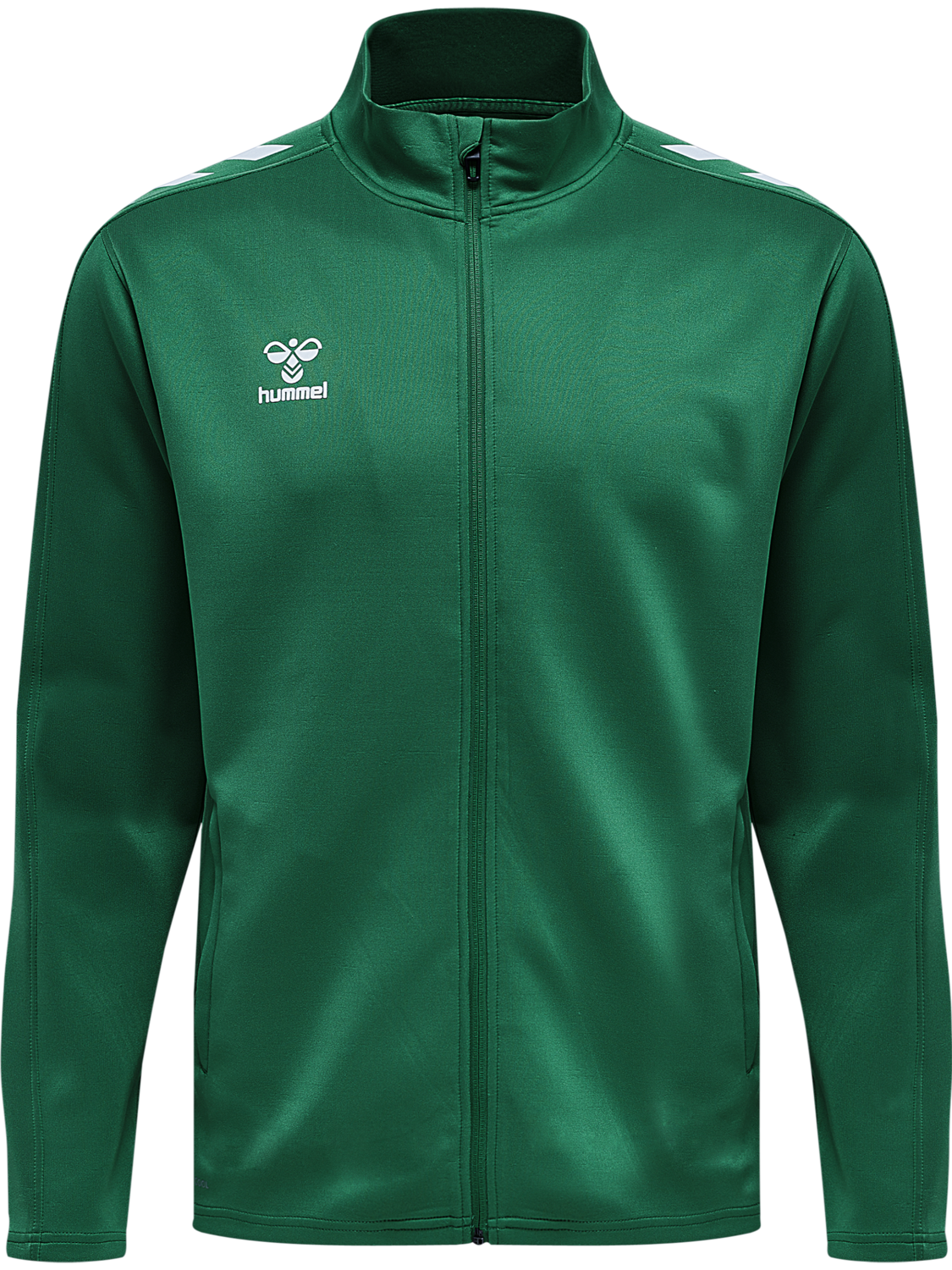 hmlCORE XK POLY ZIP SWEAT, EVERGREEN, packshot