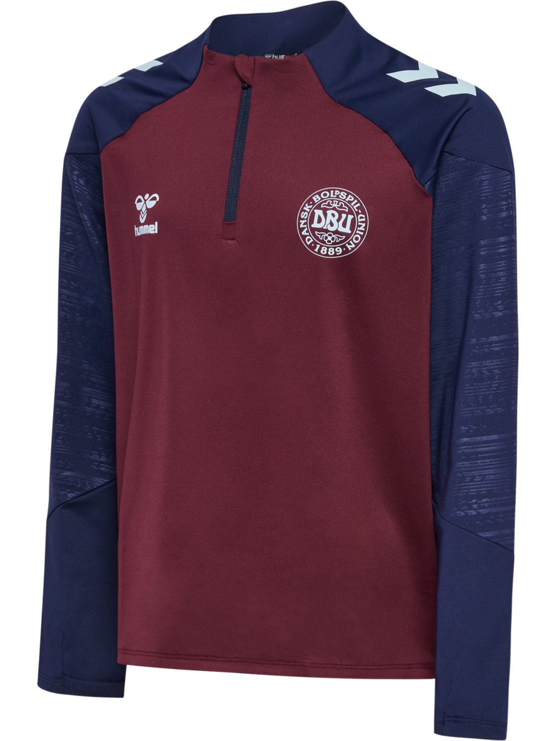 DBU 26 PRO TR HALF ZIP SWEAT KIDS, WINDSOR WINE/PEACOAT, packshot