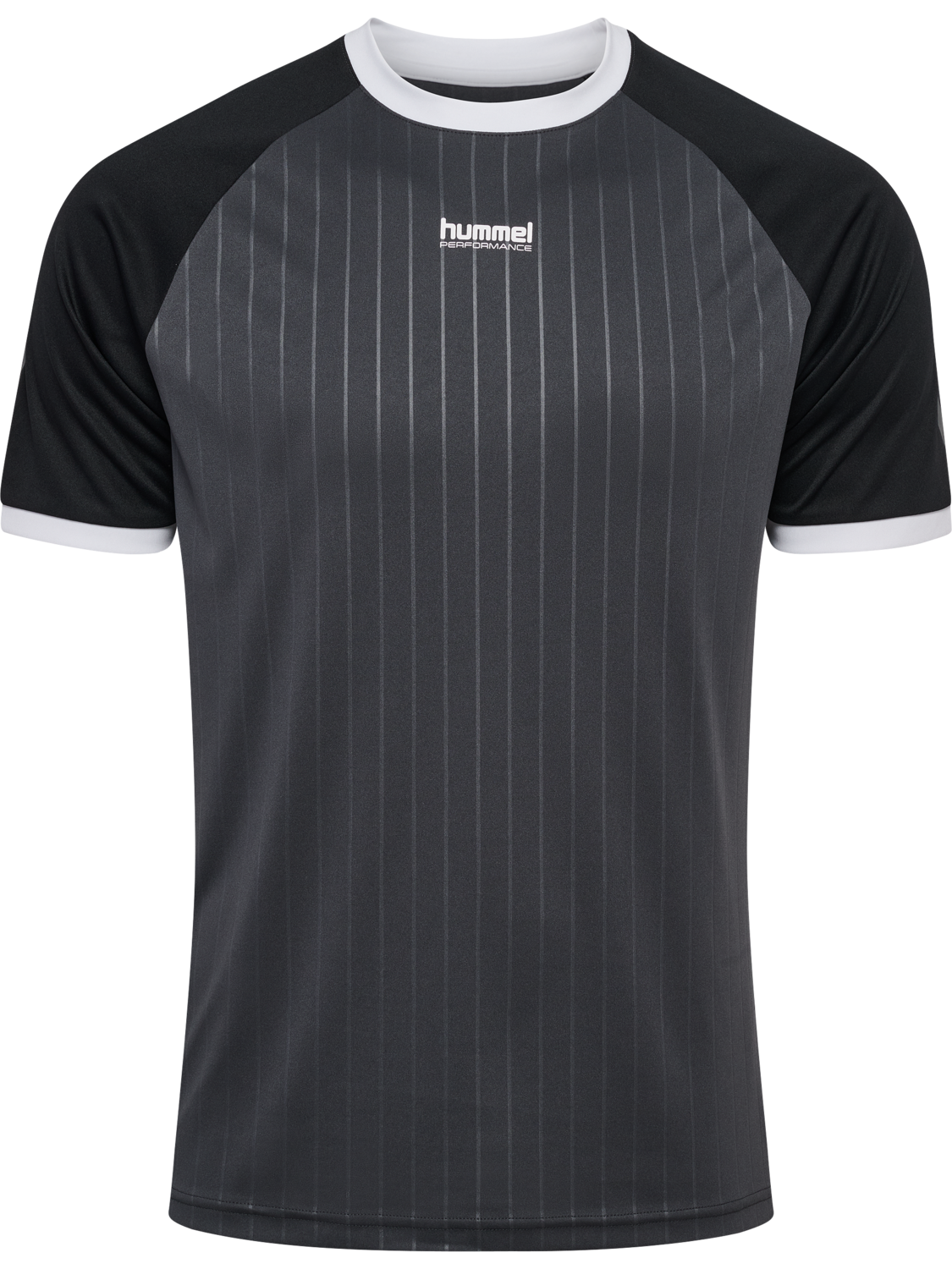 hmlPULSE STRIPE T-SHIRT S/S, EBONY/BLACK, packshot