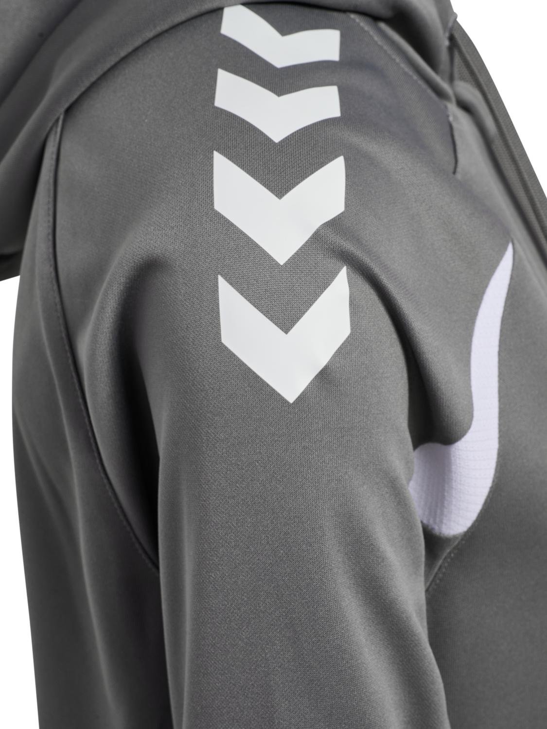 hmlCORE 2.0 ZIP HOODIE WOMAN, STEEL GRAY/WHITE, packshot