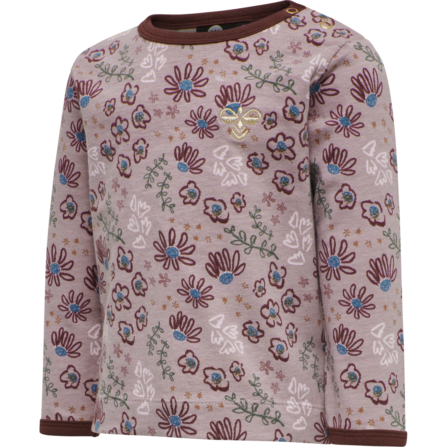 hmlCRAYON T-SHIRT L/S, WOODROSE, packshot