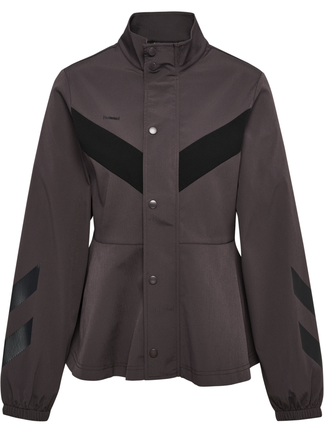 hmlI-D FUNNEL NECK STRIPE JACKET, SHALE, packshot