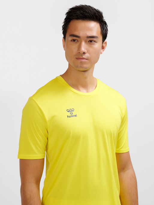 hmlESSENTIAL JERSEY S/S, BLAZING YELLOW, model