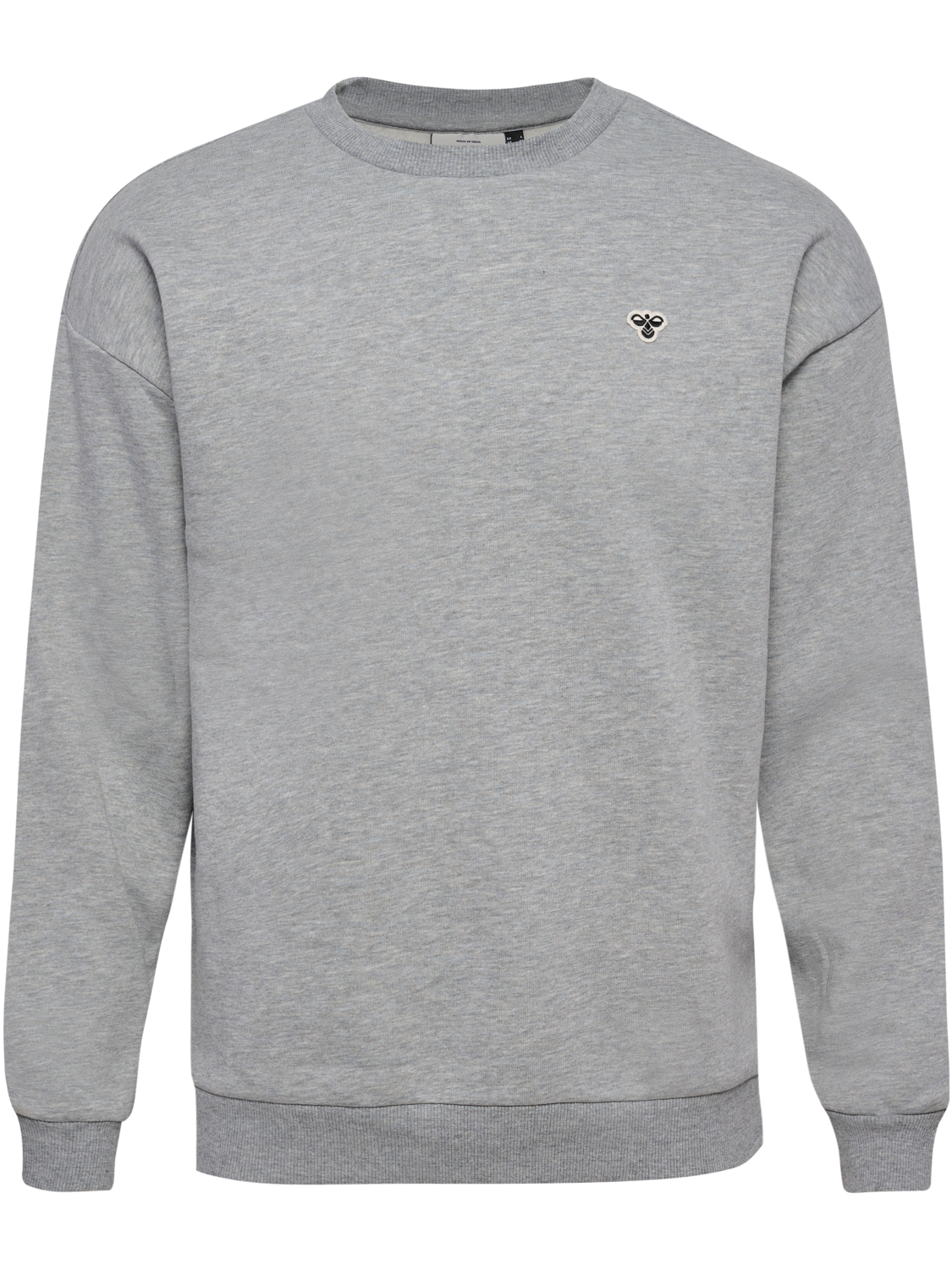 hmlLOOSE CREWNECK BEE, GREY MELANGE, packshot