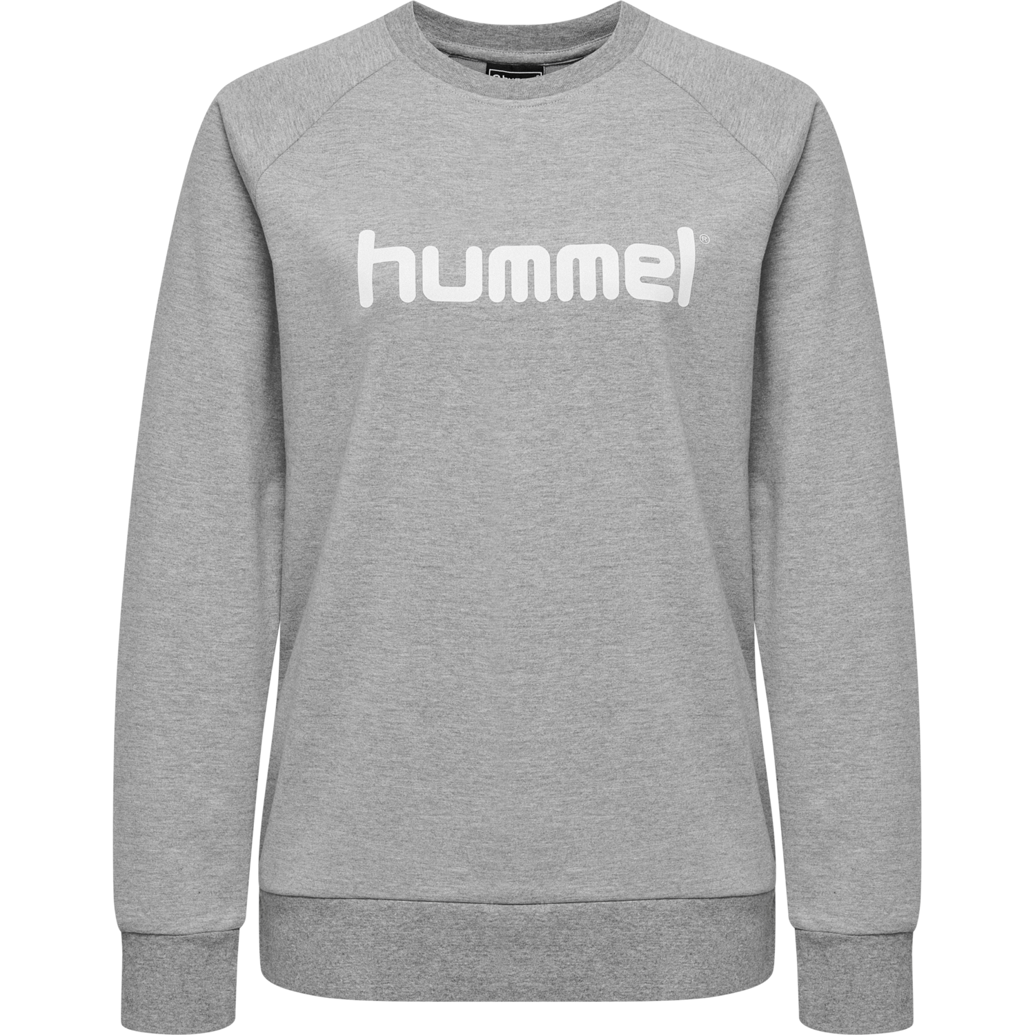 HMLGO COTTON LOGO SWEATSHIRT WOMAN, GREY MELANGE, packshot