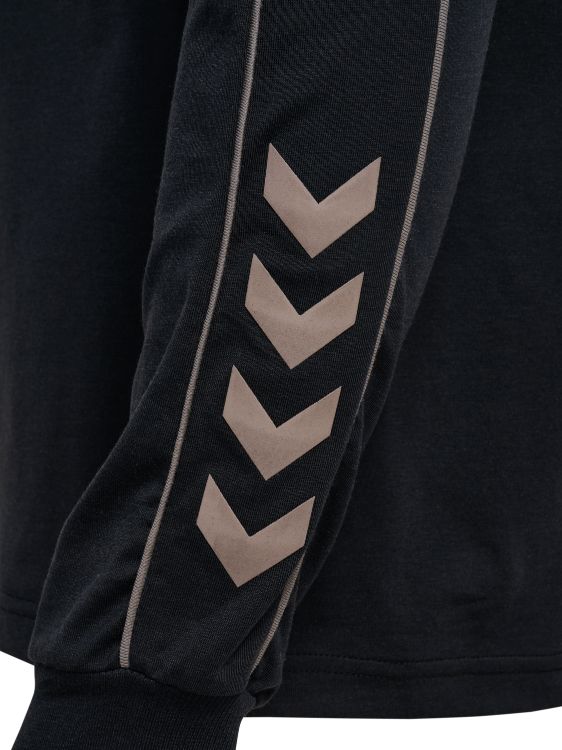 hmlPULSE PIPING T-SHIRT L/S, BLACK, packshot