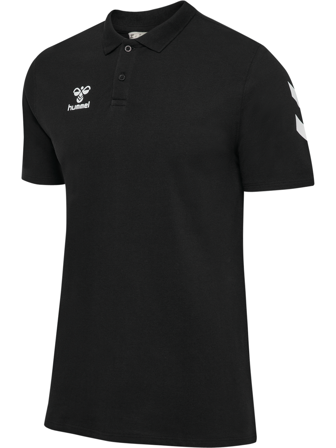 hmlGO 2.0 CHEVRON  POLO, BLACK, packshot