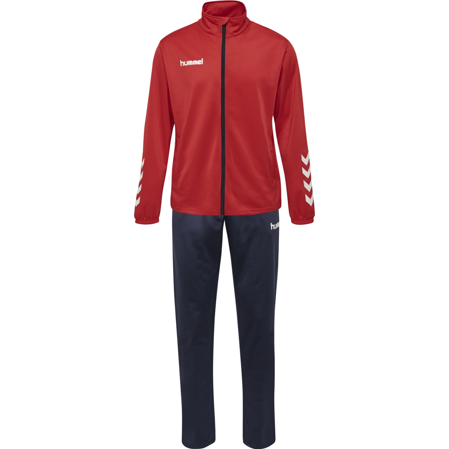 hmlPROMO KIDS POLY SUIT, TRUE RED/MARINE, packshot