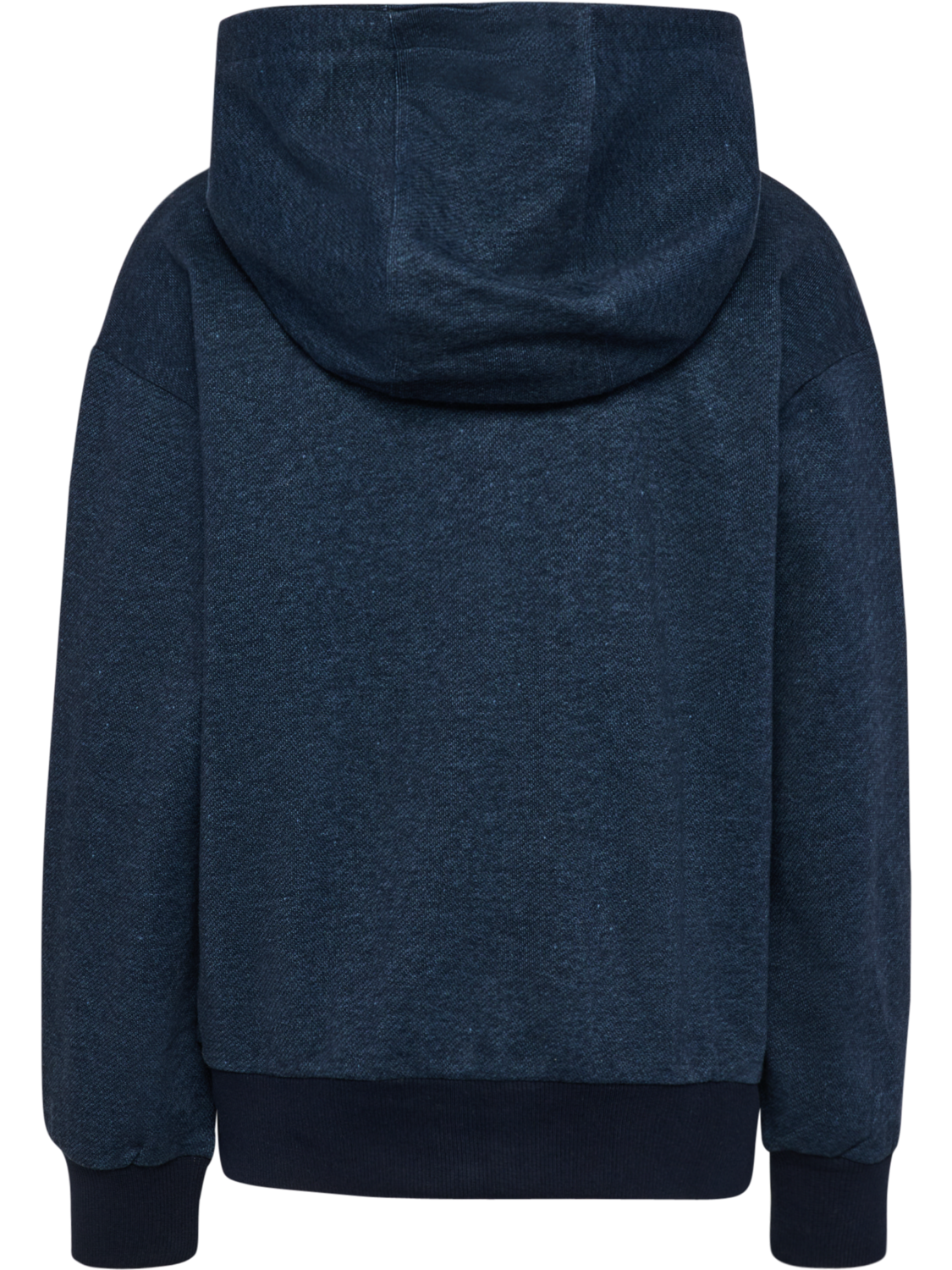 hmlJR LOOSE DNM ZIP HOODIE BEE, DRESS BLUES, packshot