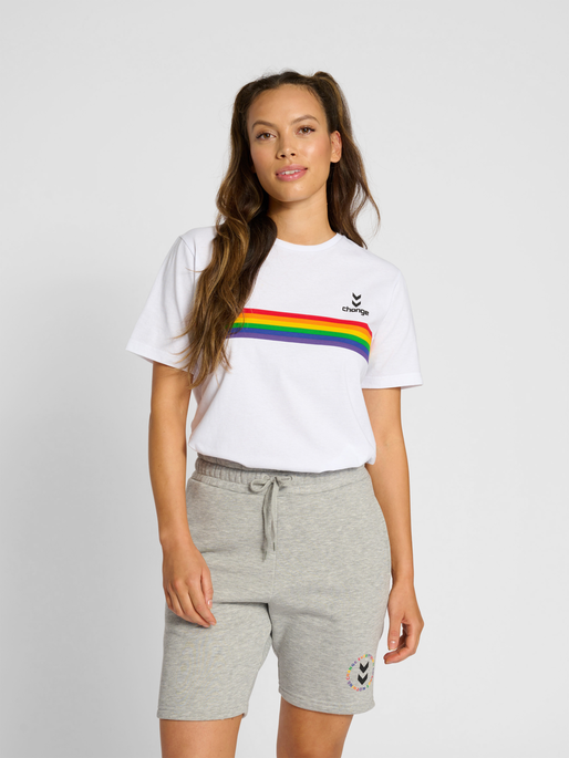 hmlCHANGE STRIPE T-SHIRTS, 9001, model