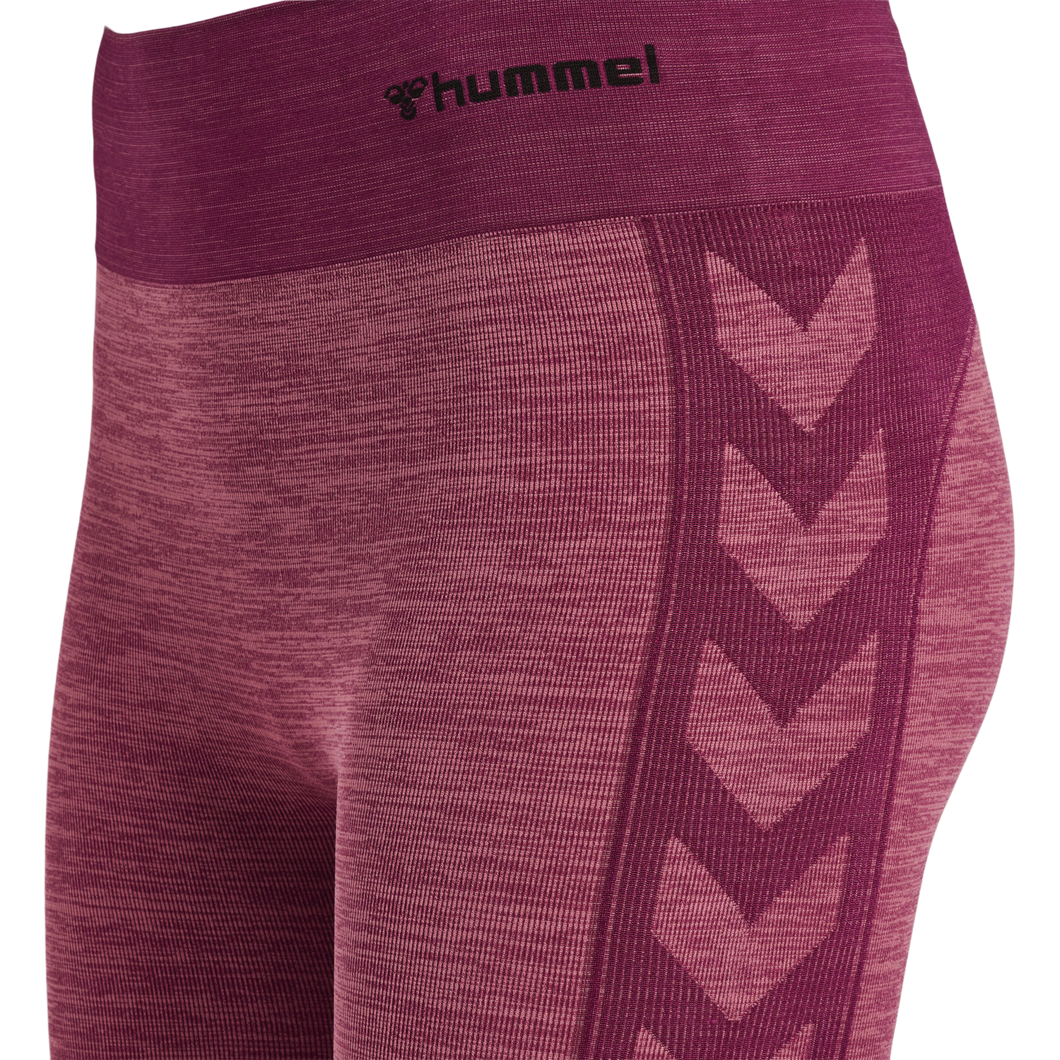 hmlCLEA SEAMLESS MID WAIST TIGHTS, GRAPE WINE/CRUSHED BERRY MEL, packshot