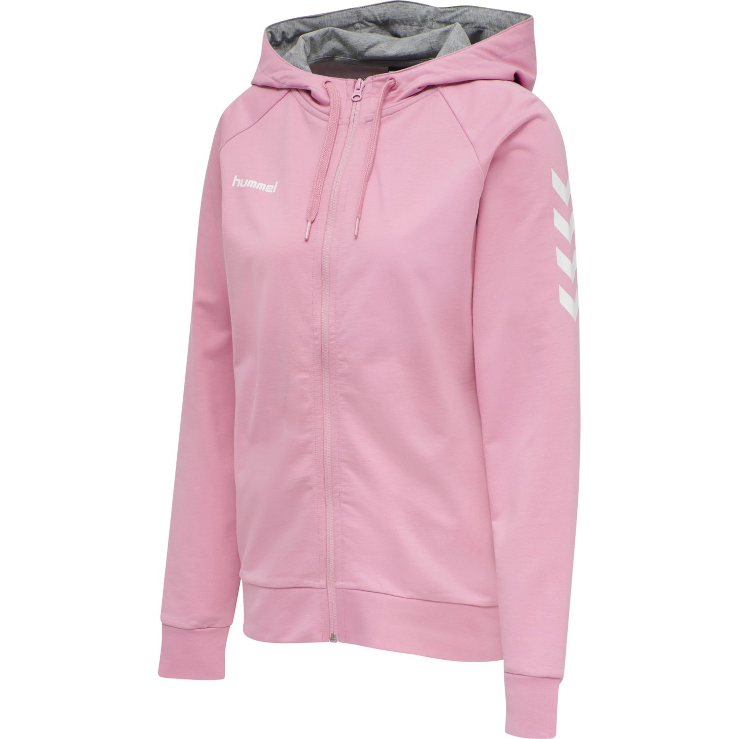 HMLGO COTTON ZIP HOODIE WOMAN, COTTON CANDY, packshot