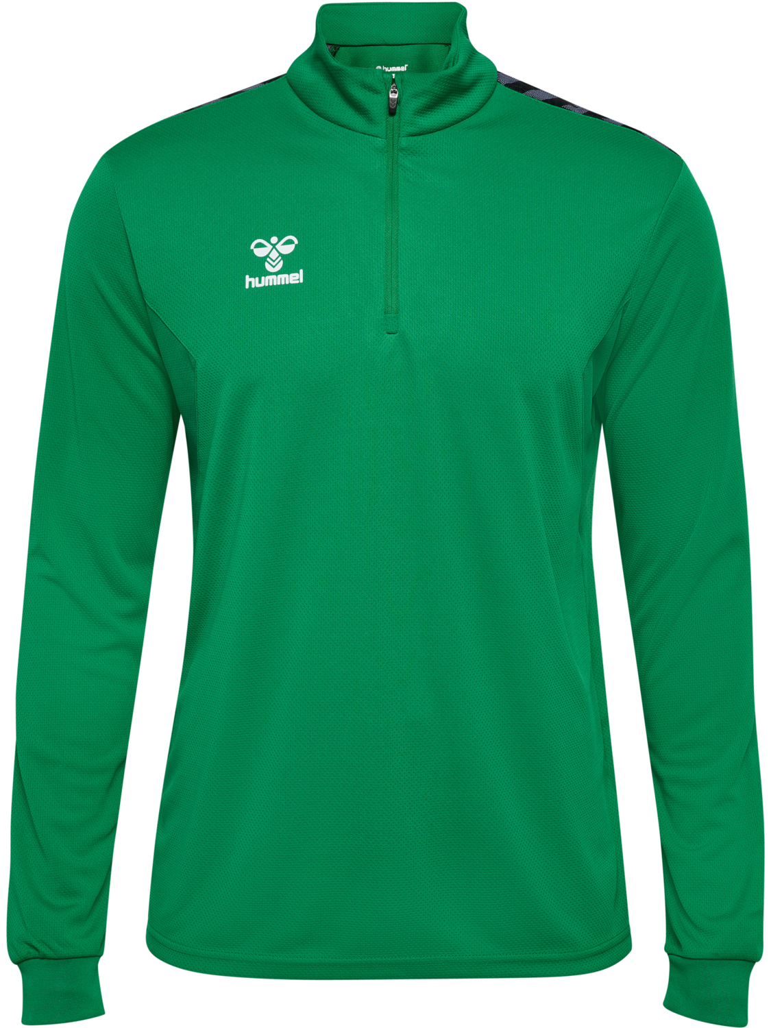 hmlAUTHENTIC HALF ZIP SWEAT, JELLY BEAN, packshot