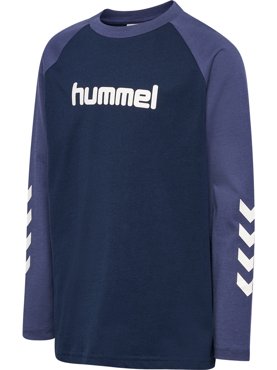 hmlJR LOGO T-SHIRT L/S, DRESS BLUES/BLUE INDIGO, packshot