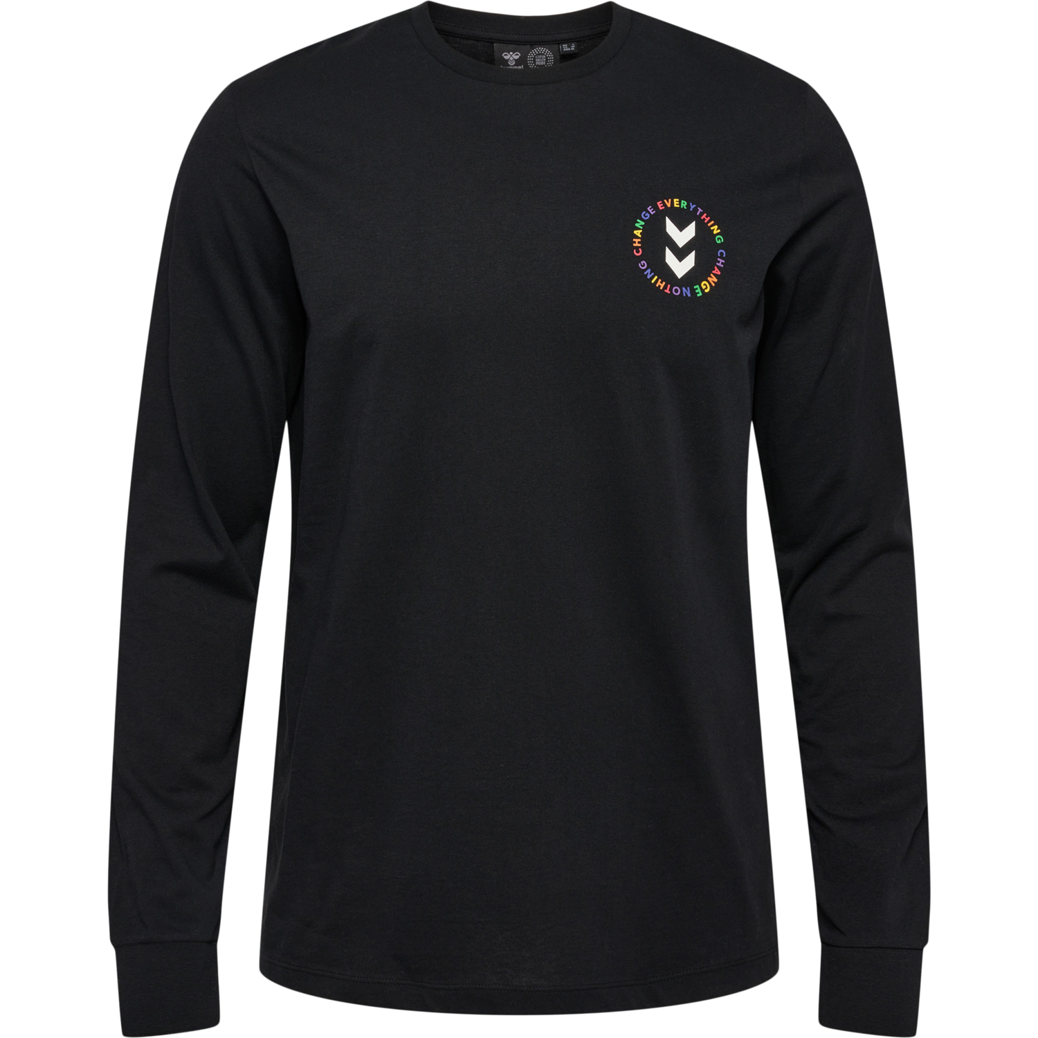 hmlEVERYTHING NOTHING T-SHIRT LS, BLACK, packshot