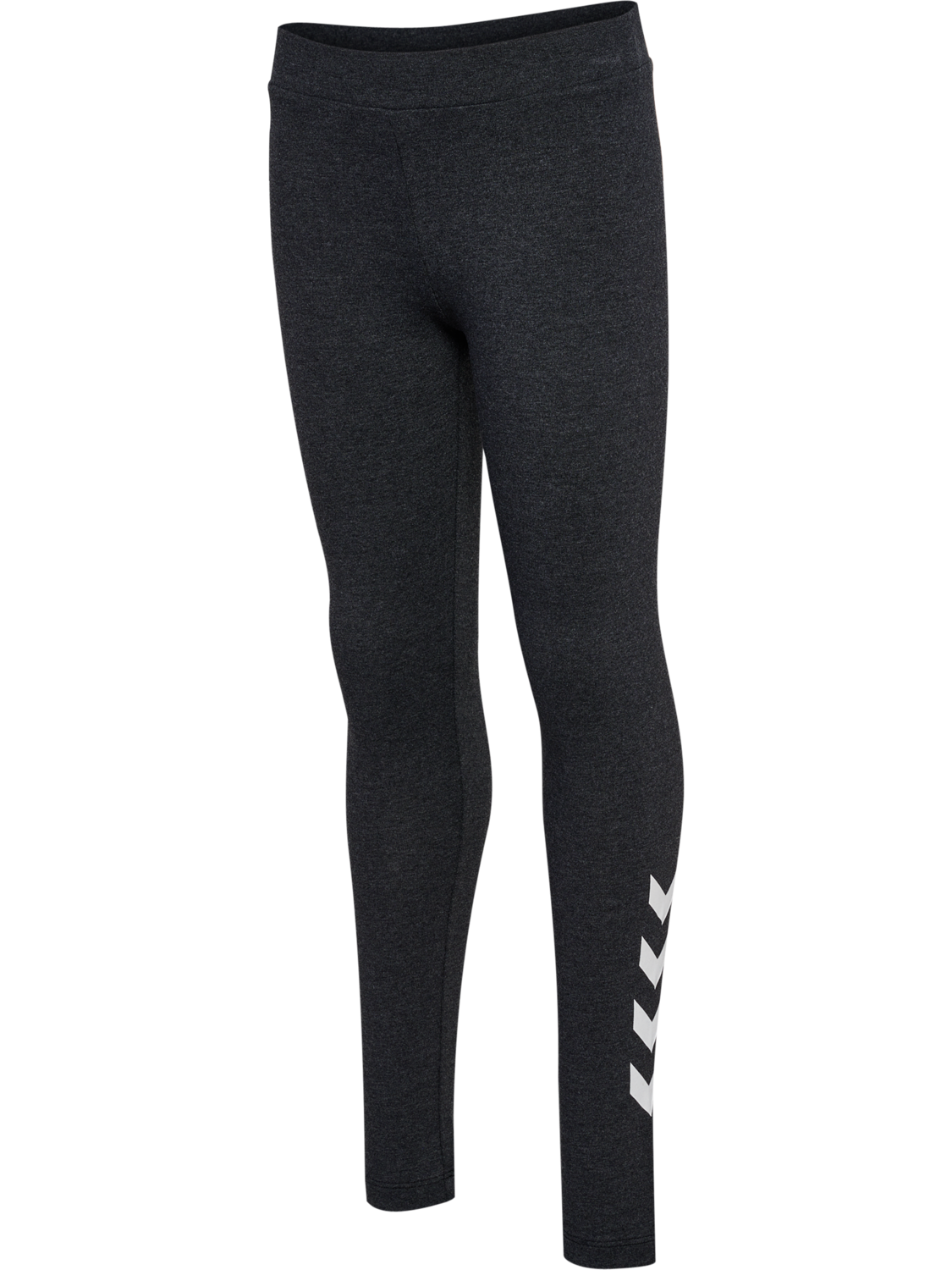 hmlJR LOGO TIGHTS, BLACK MELANGE, packshot