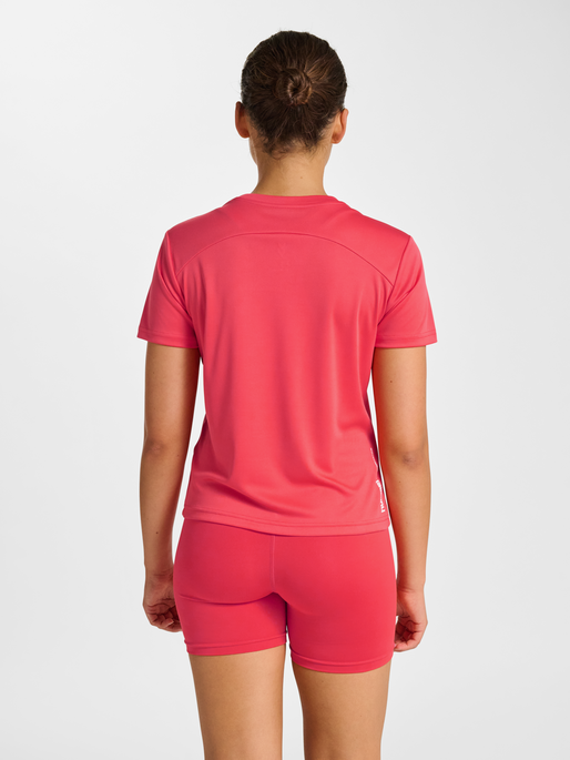 hmlPULSE TRAINING W T-SHIRT S/S, CAYENNE, model