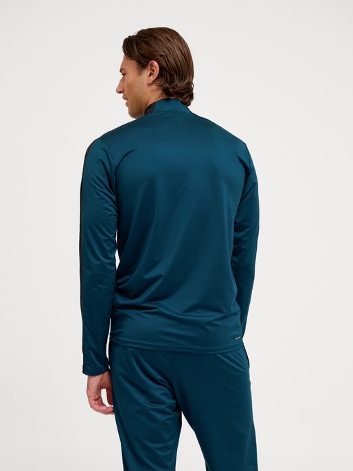 hmlTE STRENGTH PL HALF ZIP, REFLECTING POND, model