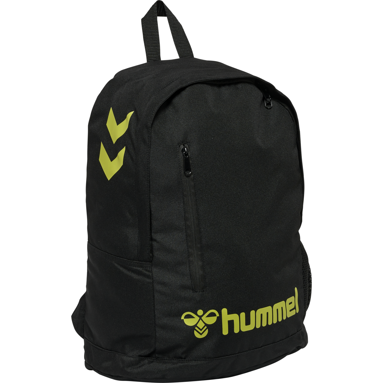 hmlACTION BACK PACK, JET BLACK/DARK CITRON, packshot