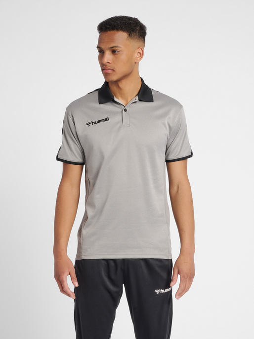 hmlAUTHENTIC FUNCTIONAL POLO, GREY MELANGE, model