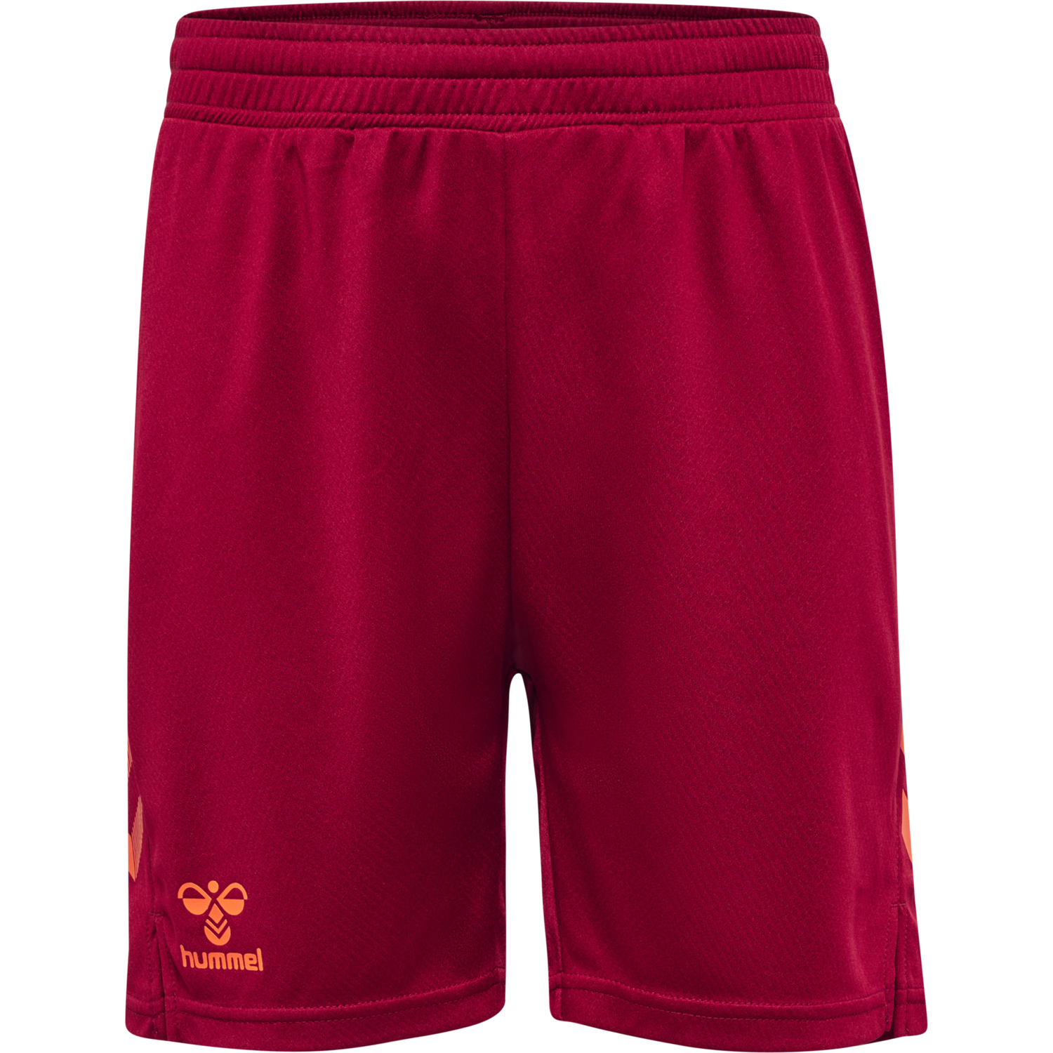 hmlONGRID POLY SHORTS KIDS, RHUBARB/NASTURTIUM, packshot