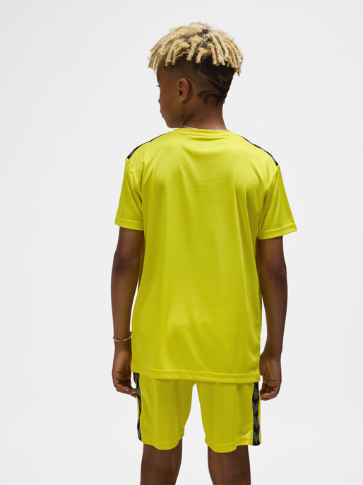 hmlAUTHENTIC PL JERSEY S/S KIDS, BLAZING YELLOW, model