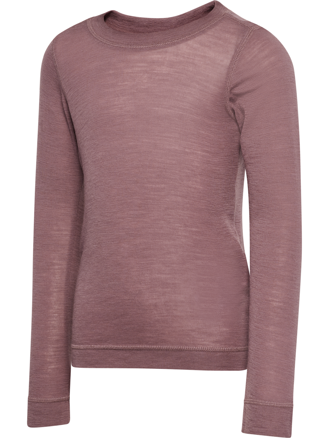 hmlJR WOOL RIB T-SHIRT L/S, TWILIGHT MAUVE, packshot