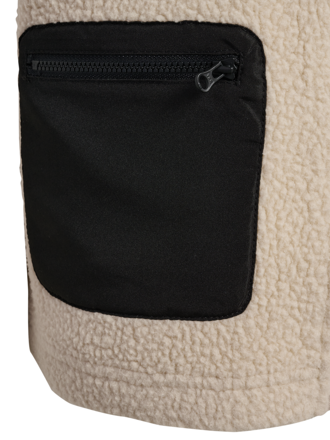 hmlJR MARTINI FLEECE ZIP VEST, OATMEAL, packshot