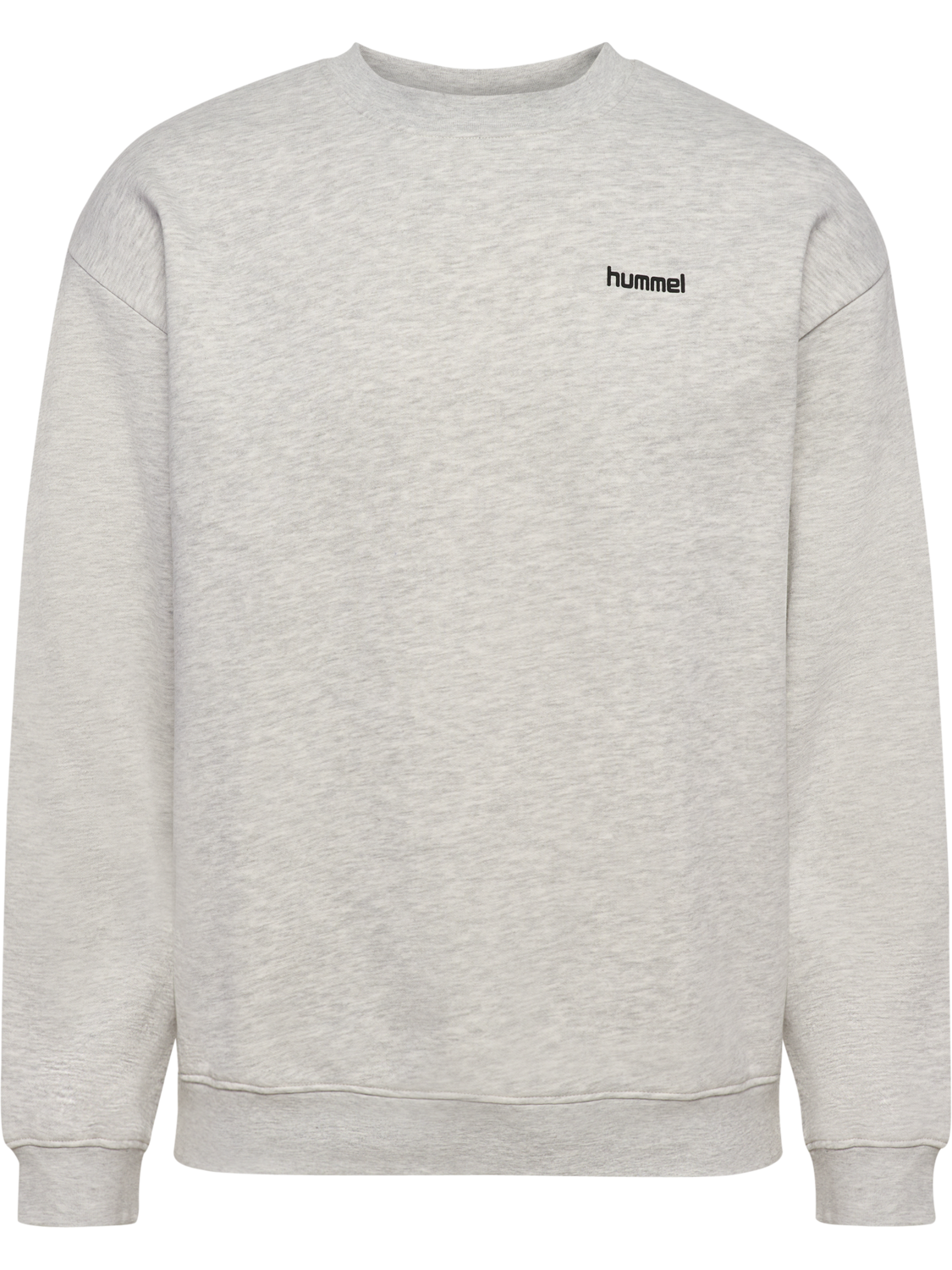 hmlKEEPER GRAPHIC CREWNECK, LIGHT GREY MELANGE, packshot
